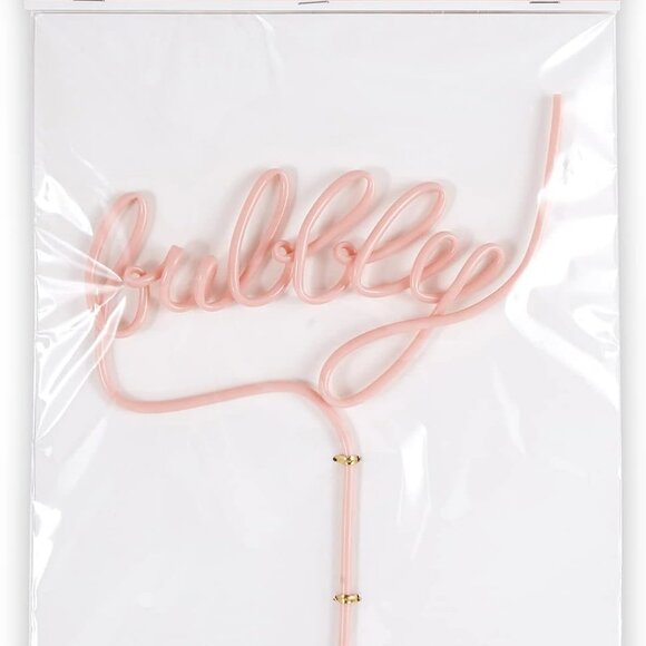 Fancy Drinking Straw with the word Bubbly! Brand New In Package - Picture 2 of 2